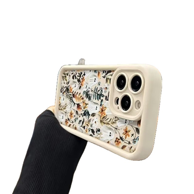 花朵幽灵适用苹果16promax手机壳iPhone16/15/14硅胶12Pro防摔15P|undefined