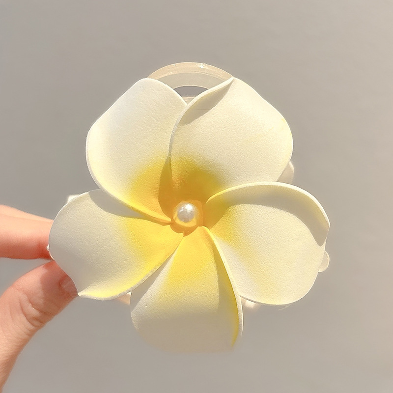 Clip de agarre de flor de plumón de perla, horquilla de flor de alta calidad femenina, horquilla, horquilla, horquilla, horquilla, horquilla, gran clip de tiburón, tocado