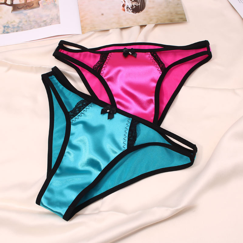 Solid Color Stereotype Seamless Low Waist Briefs Panties display picture 6