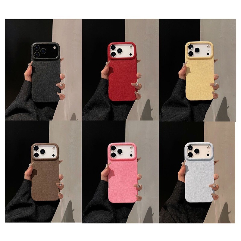 Suitable for Iphone17Promax Mobile Phone Case Lychee Leather Pattern Apple 16/15 New Model 14/13 Ultra-Thin 12/11