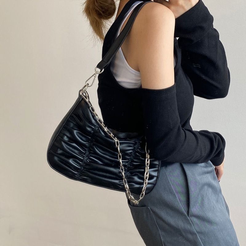 Foreign trade network French Underarm bag senior Western style Versatile fold Inclined shoulder bag chain portable The single shoulder bag