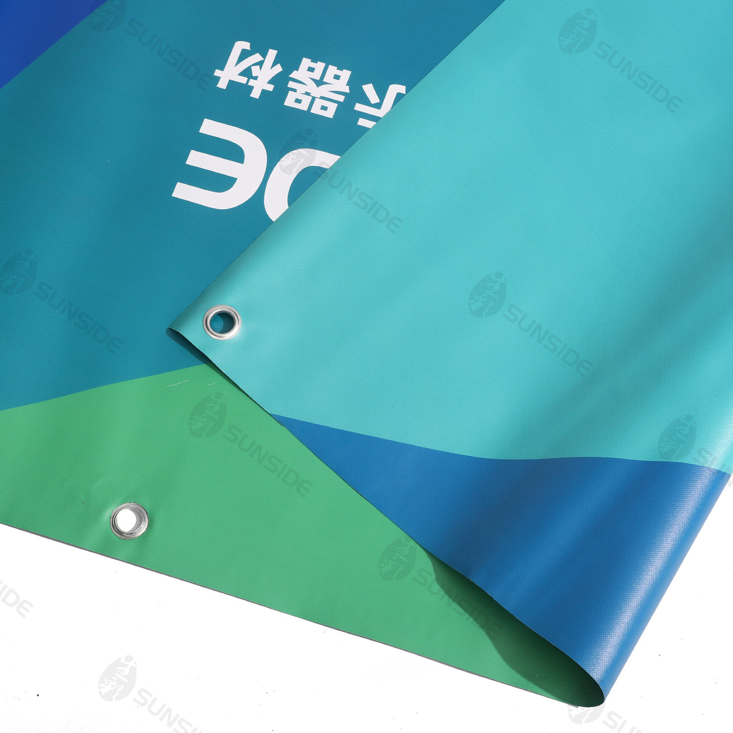 双喷布双面喷绘布夹黑遮光广告布户外灯箱布商场吊旗吊幔厂家定制