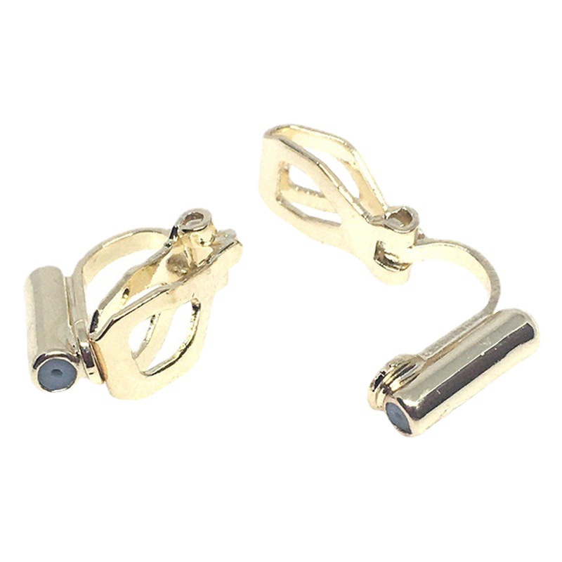 Color Retain 14K Gold Wrap Screw Ear Clip Accessories No Ear Holes Ear Stud to Ear Clip Material diy Manual Ear Clip Converter