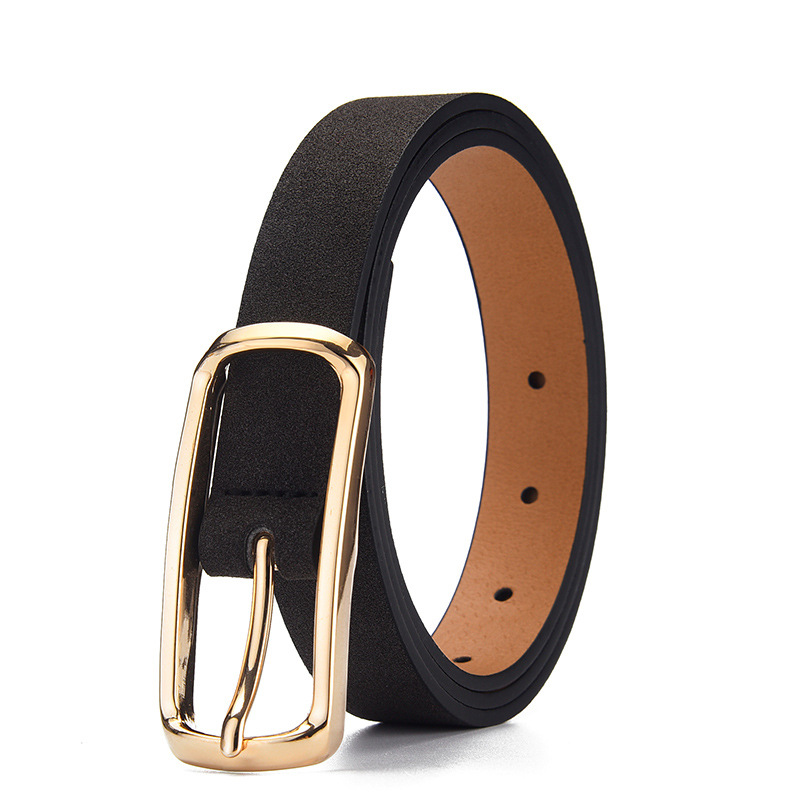 Ceinture pour femme, simple et polyvalente avec une boucle ardillon, accessoire de mode tendance pour la taille, style coréen, idéale pour les étudiantes en jeans._voghion.com
