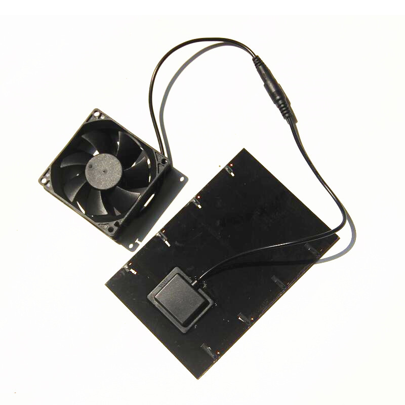 3太阳能板风扇宠物窝棚户外排风降温太阳能空气流动风扇