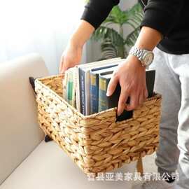 水葫芦草编收纳篮可手提儿童玩具积木储物筐多规格文具书本储物筐