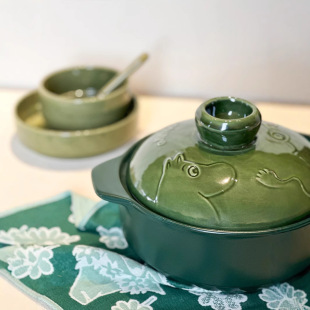Moomin moomin80 Anniversary Casserole Soup Stew Soup Pot High Temperature Resistant Ceramic Stew Pot Casserole