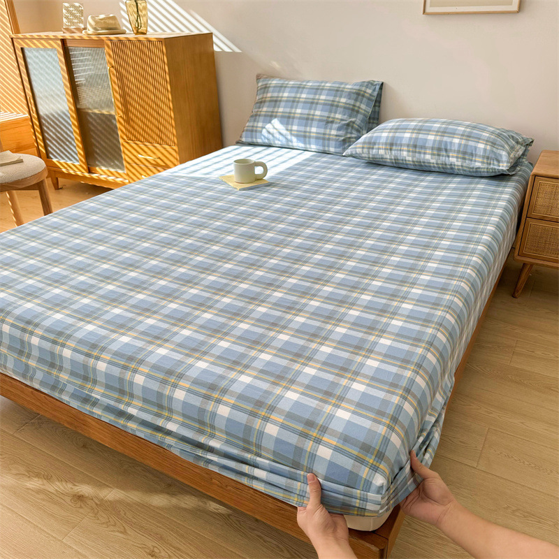 2024 nueva clase A de algodón teñido en hilo de algodón lavado funda de almohada para estudiantes