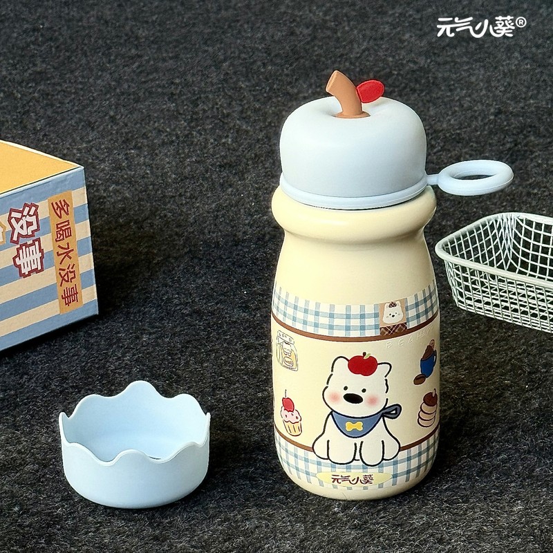 高颜值卡通水杯学生316不锈钢便携式简约可爱儿童女生新款保温杯|undefined