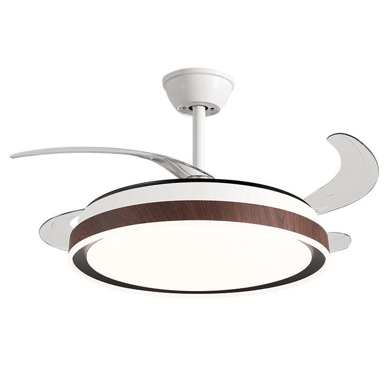 Comedor ventilador invisible lámpara de conversión de frecuencia simple moderna sala de estar doméstica dormitorio ventilador de techo lámpara de techo Zhongshan luminaria 125L image 5