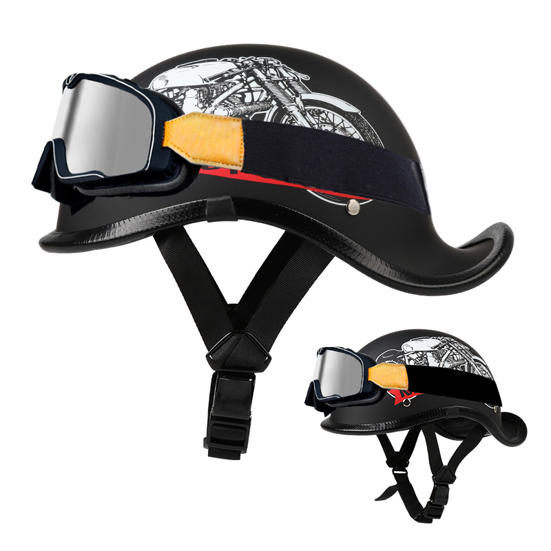 아시아 검은 오토바이-꼬리 + 큰 프레임 고글