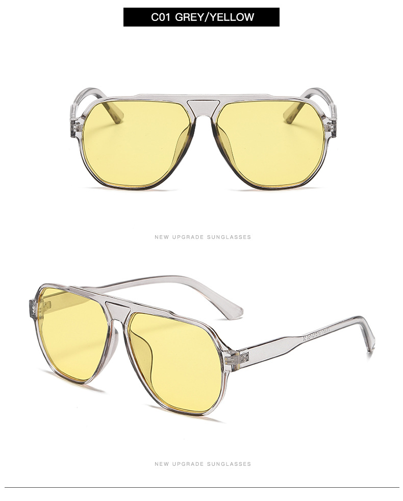 Polygon Glasses Style Outdoor Occasion Fashion Solid Color Leopard PC UV400 Protection Polygon Full Frame Women's Sunglasses