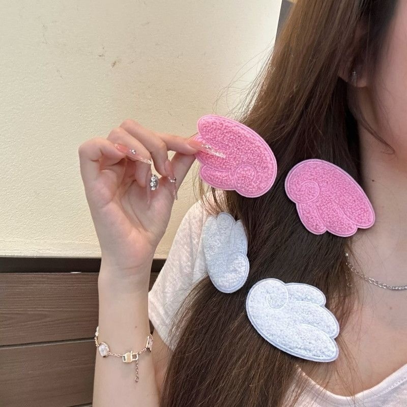 Cute Angel Wings Magic Tape Hair Clip, Seamless Bangs Sticker, Hair Tidying Tool, Sweet and Adorable Hair Accessory