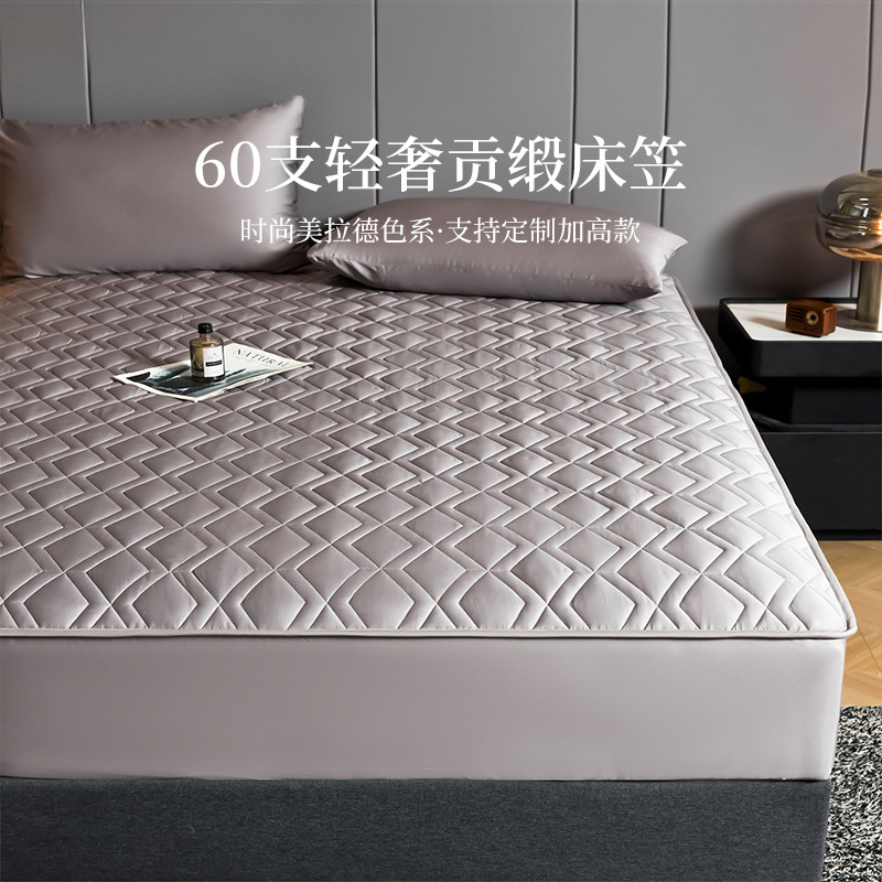 Cama de algodón 60S cubierta de colchón de una sola pieza cubierta de cubierta