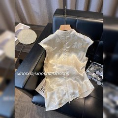 酢酸新中国式上着宋錦打底tシャツ夏2025新型女装半袖シルク中国風チャイナドレス