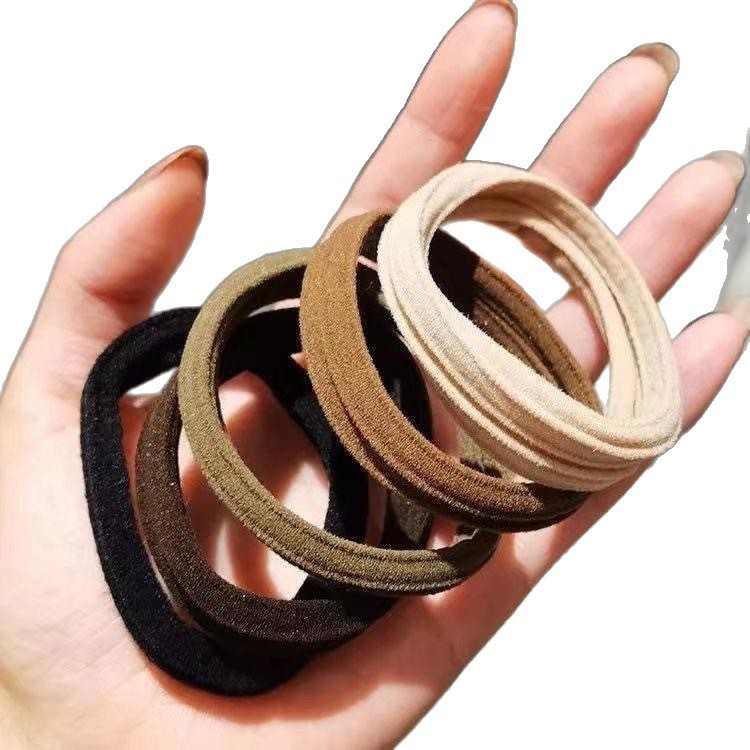 Anillo de cabello en línea de alta elasticidad no daña cabello grueso cuerda de cabello para mujeres simplicidad atada cuerda de cabello accesorios para el cabello image 6