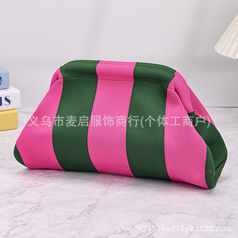 2026 New Style Straw Woven Shoulder Bag, Handmade Woven Underarm Bag, Trendy Fashion Women's Bag, Cross-Border Hot-Selling Clutch Bag