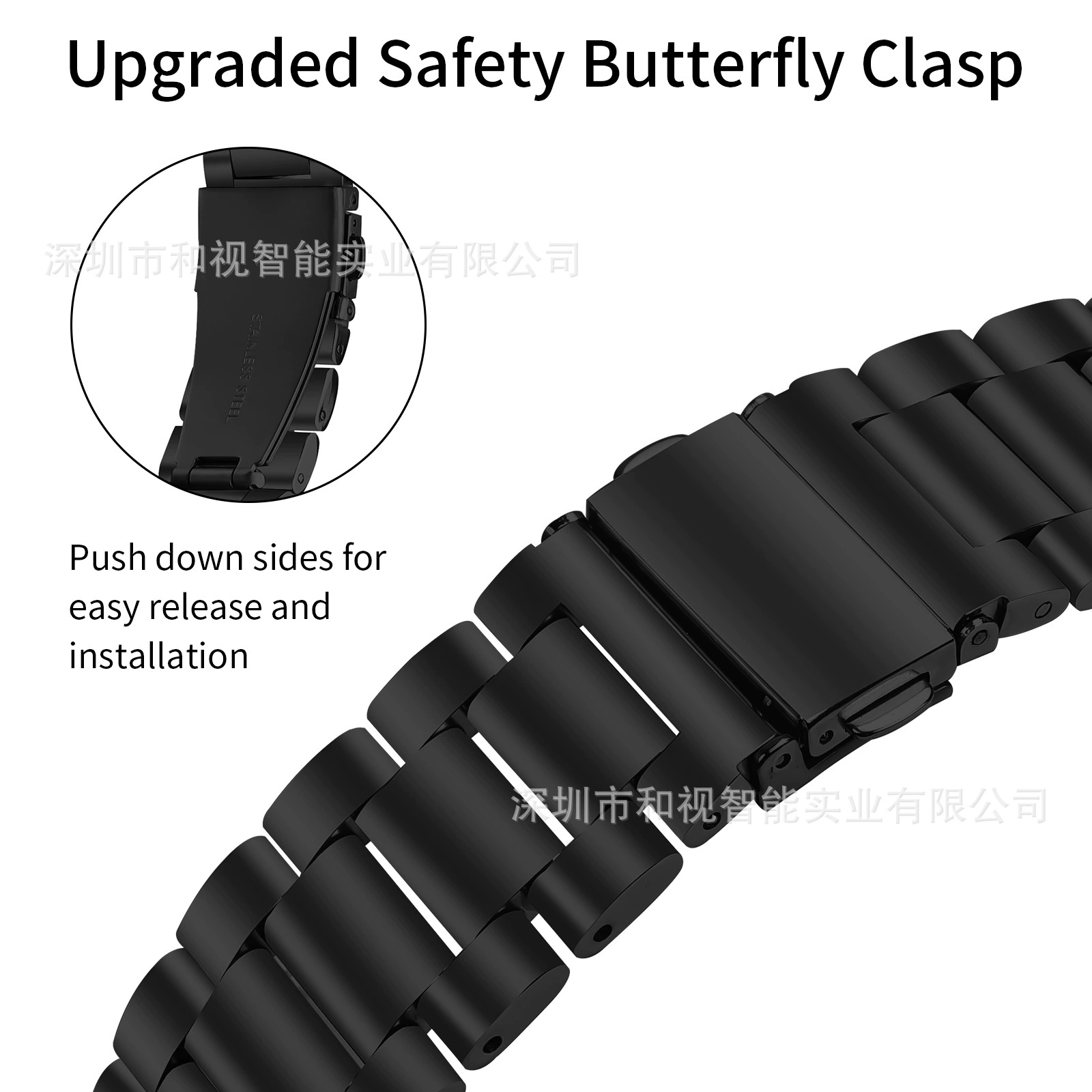 Ремешок из нержавеющей стали (Samsung) для Galaxy Watch 40/44 мм, корона, с опцией quick‑release