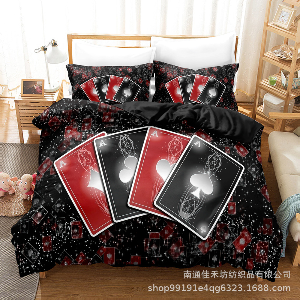 3d-digital-printing-poker-three-dimensional-effect-quilt-cover
