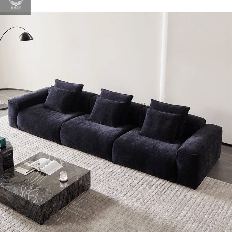 Nuevo sofá Schneier italiano minimalista sala de estar pequeña línea directa moderna simple ligera sofá de tela roja de lujo