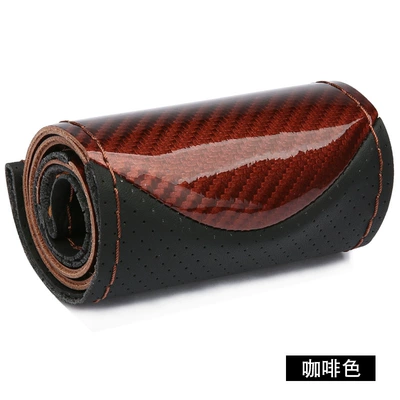 Car Handlebar Cover for All – Steering wheel cover - ultra-fiber-skin-perforated-coffee-38cm