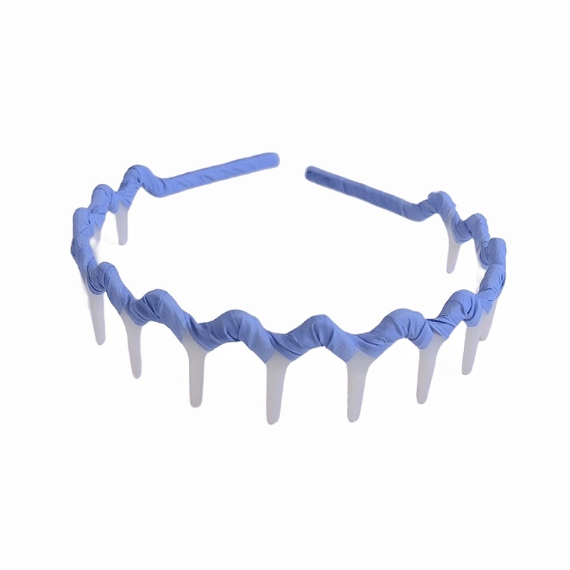 2023 nueva diadema para niños artefacto de cabello roto para mujeres pinza de pelo de presión antideslizante dentada diadema de plástico de tela fluorescente