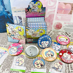 Get the Giyikaawa Anime Blind Draw Merchandise 75MM Blind Box Bubuki Transparent Card PET Double Flash Badge Iron Pain Pack