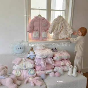 Small capital fan Babu bean children's down jacket children's clothing tail clear brand discount children's clothing wholesale stall pick up goods