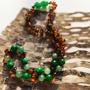 Amberos Natural Amber Baby Necklace Baltic Beeswax Bracelet Gtc Certificate Multi-Treasure Necklace