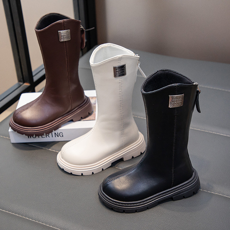 儿童长靴秋冬季宝宝小童公主皮靴小女孩高筒靴软底女童靴子特价