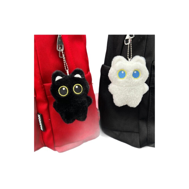 人気の黒猫人形ペンダントかわいいきしむ子猫バッグキーホルダー人形ペンダント工場直販|undefined