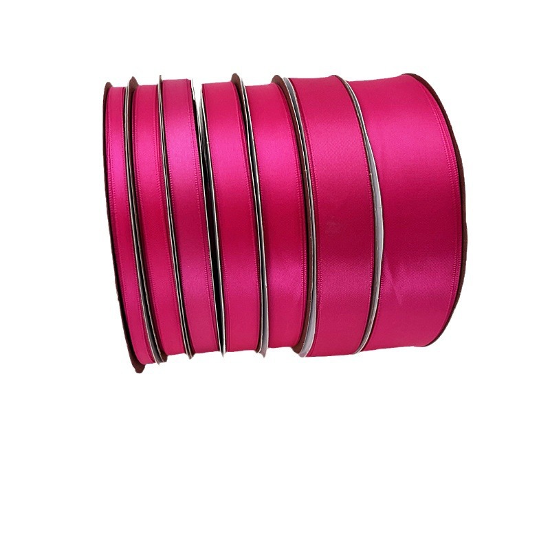 장미 빨간 리본 2CM 롤 2.5 넓은 꽃다발 선물 활 포장 리본 4CM 롤 케이크 포장 리본
