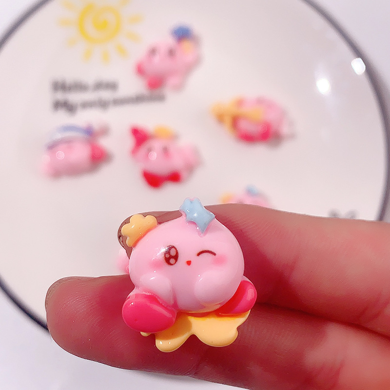 Nuevos dibujos animados arco acessorios de resina kabi diy pegamento crema caja de teléfono móvil adornamiento de cabello agujero zapatos pequeños materiales colgantes