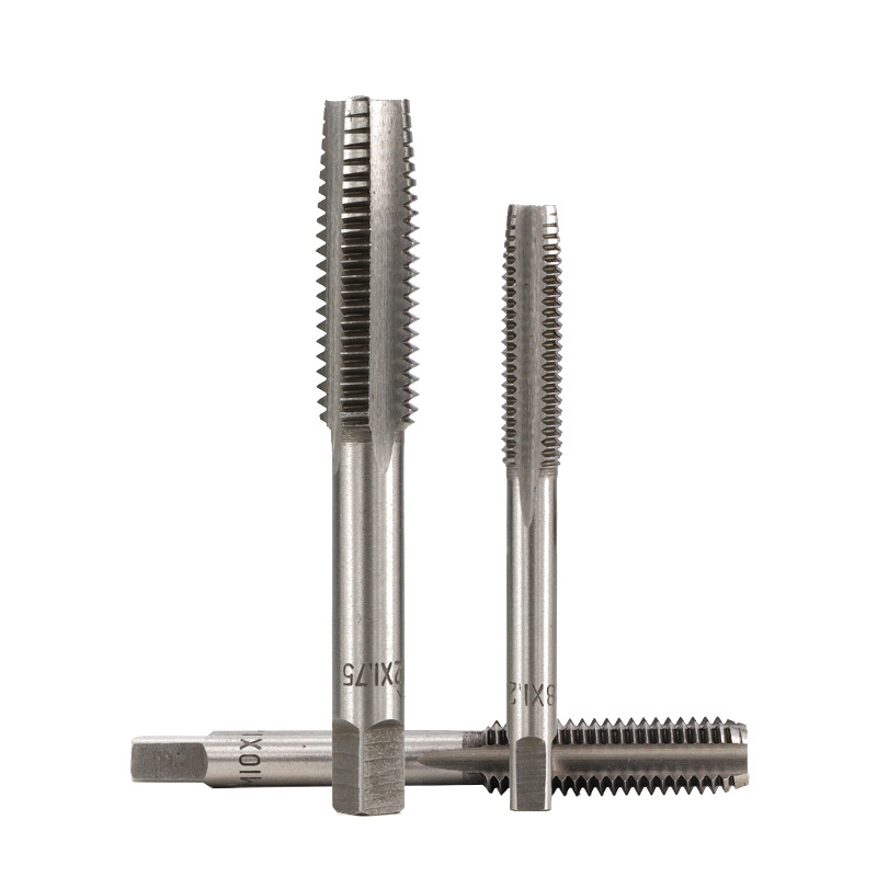 Titanium-plated dual-hand tap for drilling holes alloy straight groove tap