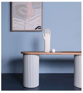 Nordic Style Entrance Table Designer Light Luxury Entrance Table Oval Dining Table Living Room Table Wall Side Table Bar Table