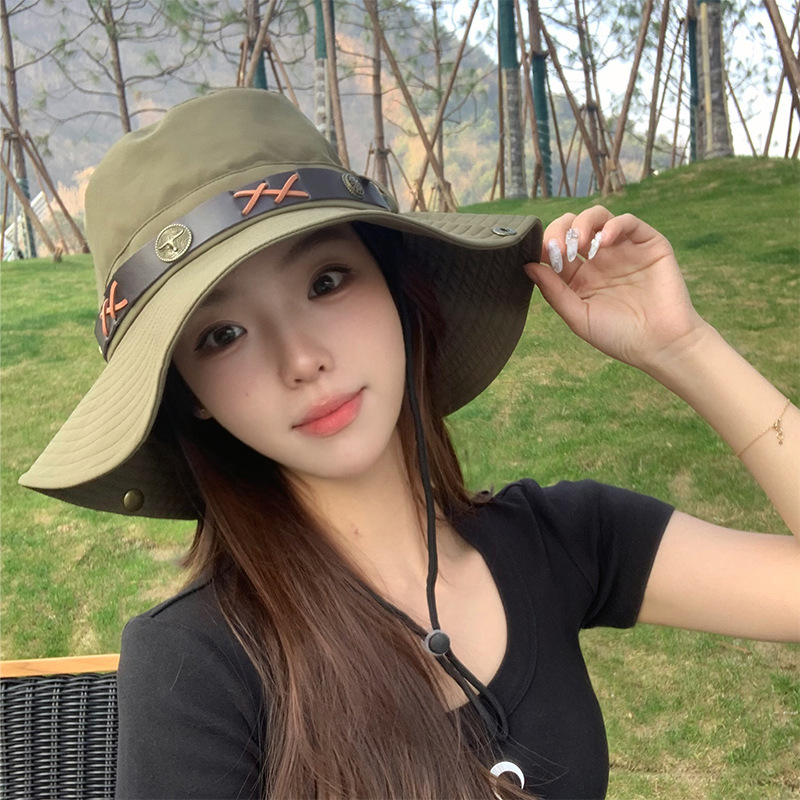 Sombrero de vaquero de gran tamaño occidental desierto oeste de Sichuan viaje americano retro hombre y mujer sombrero de pescador de montaña profundo