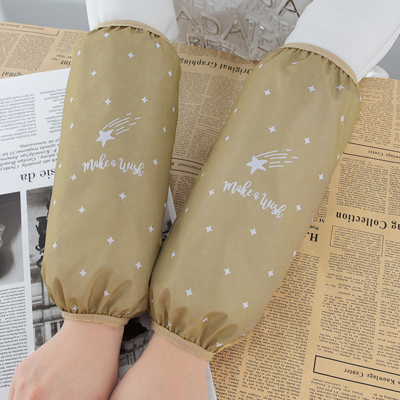 Nuevo otoño e invierno para adultos y estudiantes lindos mangas de manga a prueba de agua y aceite para mujeres en la cocina tareas del hogar mangas a prueba de suciedad para hombres