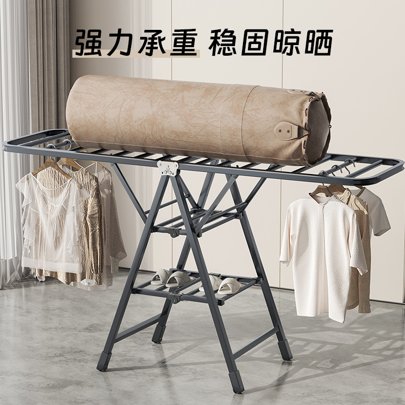 Hoja de piso percha de secado de ropa para dormitorio balcón percha de secado de ropa para bebés interior plegable telescópico percha de ropa