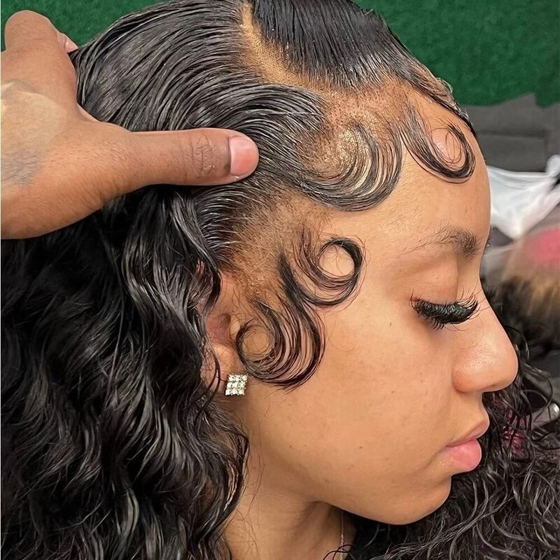 Baby Hair Real Hair Bangs Forehead Hairline Adhesive Trimmable Seamless Invisible Wig Patch