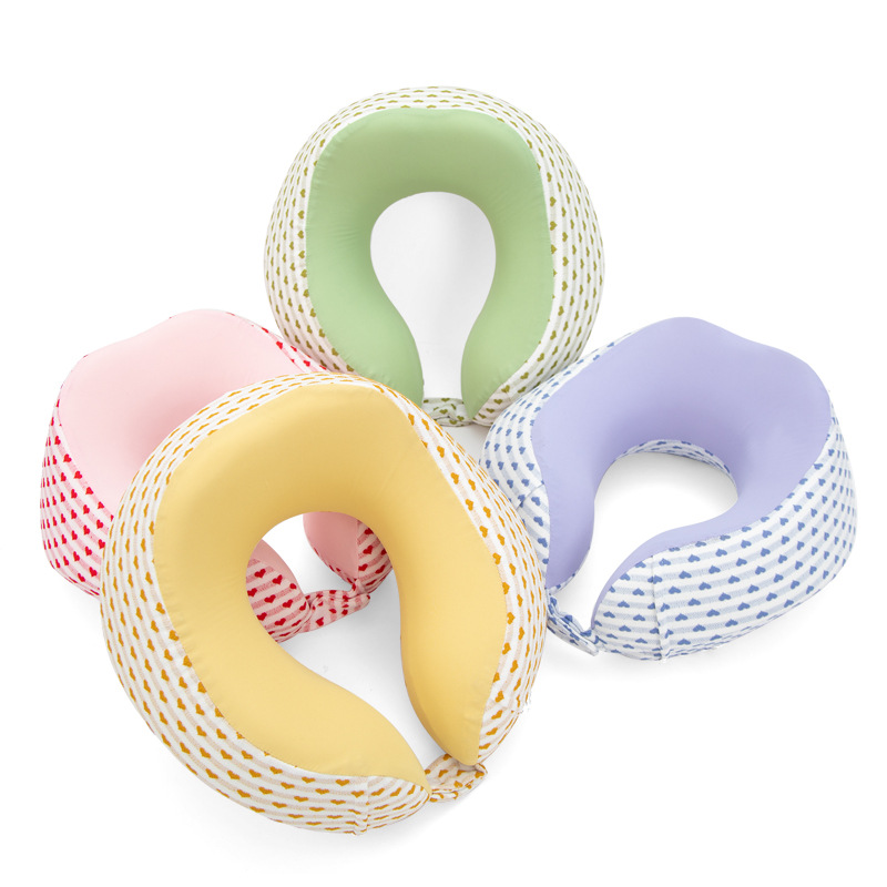 U-shaped Pillow, Fresh and Natural Ins Summer Memory Foam Travel Neck Pillow for Airplane and Car, Office Nap U-shaped Pillow