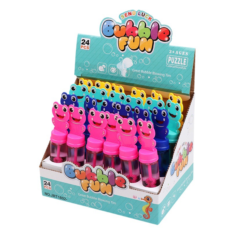 Manual mini palo de burbuja estilo de dibujos animados para niños burbuja soplando Palo de Agua puesto de verano juguete kindergarten regalo caliente