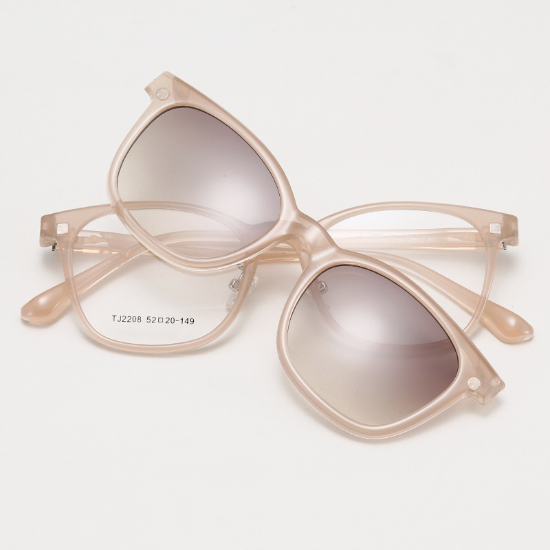 TJ2208 Magnetic Glasses TR90 Myopia Frame Sunglasses Clip Men's Square Dual-use Flip-up Sunglasses Frame Women's Fashion TJ2208 Magnetic Glasses TR90 Myopia Frame Sunglasses Clip Men's Square Dual-use Flip-up Sunglasses Frame Women's Fashion