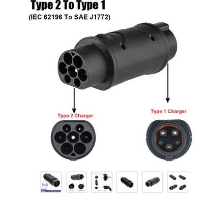 EV şarj adapterləri European Standard to American Standard