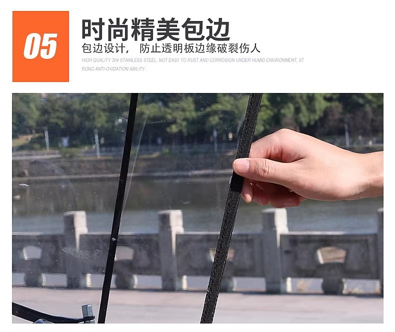 New electric vehicle rain canopy, electric motorcycle sun and rain protection windproof cover, detachable safety umbrella
