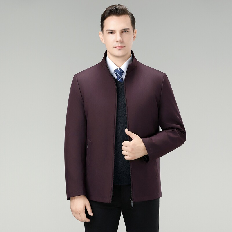 Jacket down Jacket Men's New Winter Thickeneded Cold-Resistant Warm Duck down Jacket Stand-Up Collar Casual Business Top