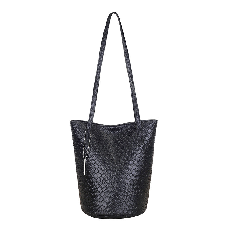 Bolso de mujer de diseño original de gran capacidad de tejido en relieve serpiente bolso de cubo de hombro bolso de mano para mujeres
