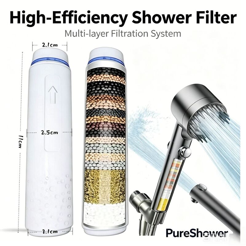 Cross-Border Carefully Selected Original Shower Filter Core Pp Cotton Modified with Maifan Stone Filter Core and Calcium Sulfite Ball Filter Core