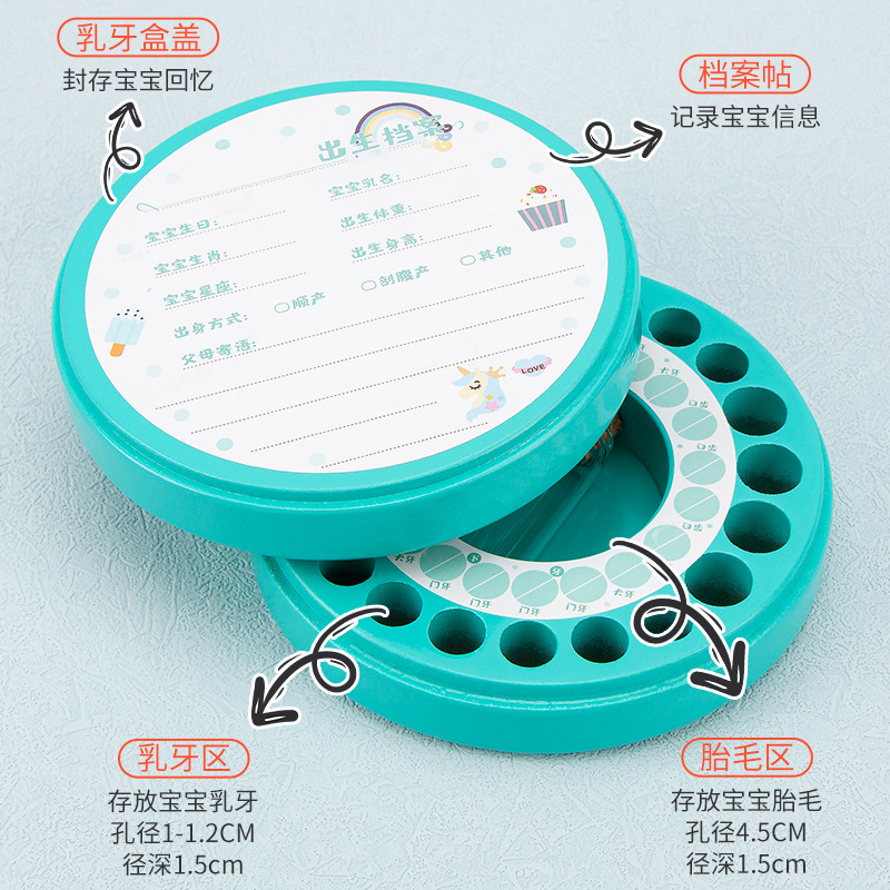 Cross-border Wooden Baby Tooth Memorial Box for Children, Baby Tooth Exchange & Preservation Box, Fetal Hair Collection Set — Wholesale