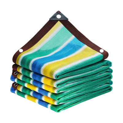 Avtomobil yan çətirləri – Balcony Encrypted Sun Protection Net - four-colors-of-color-strips-22
