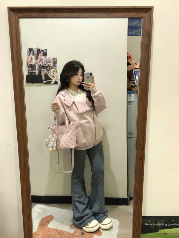 山东即墨卫衣外套女款秋季2025新款连帽宽松美式韩系穿搭初秋薄款|undefined